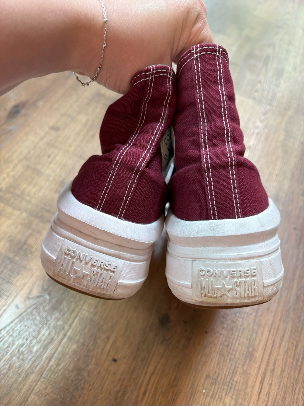 Converse Chuck Taylor Women’s All Star Move Platform High 'Dark Beetroot' - Picture 5 of 10